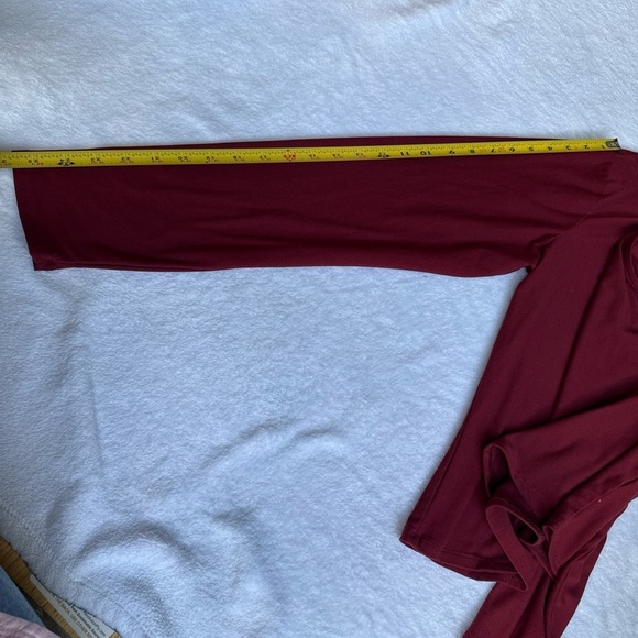 Derek Heart women’s Deep Red Long Sleeve Top 1XL - Picture 6 of 9